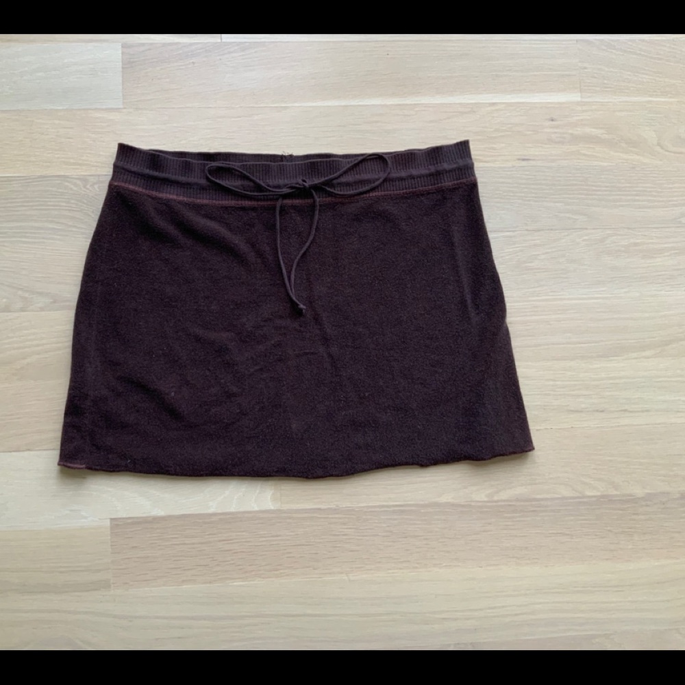 MAX STUIDIO Terrycloth Miniskirt Brown